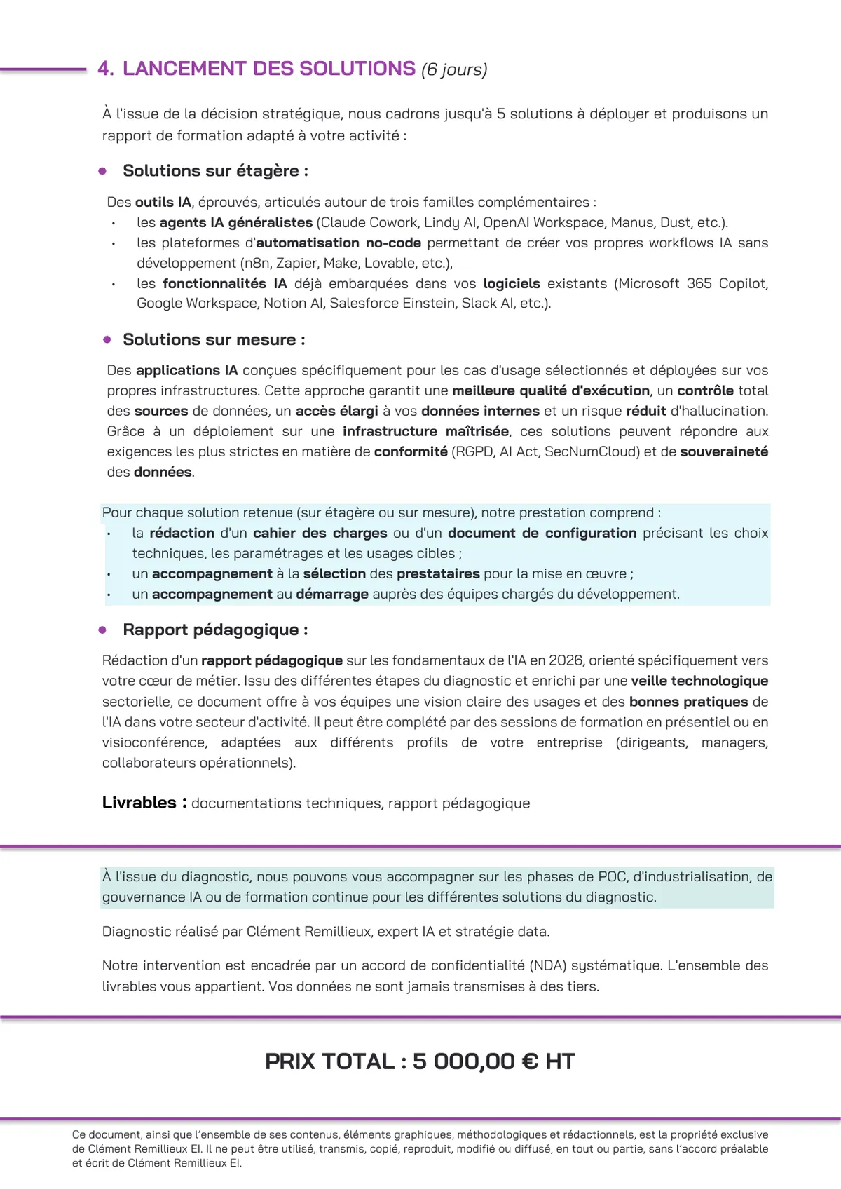 Brochure du Diagnostic IA, page 3