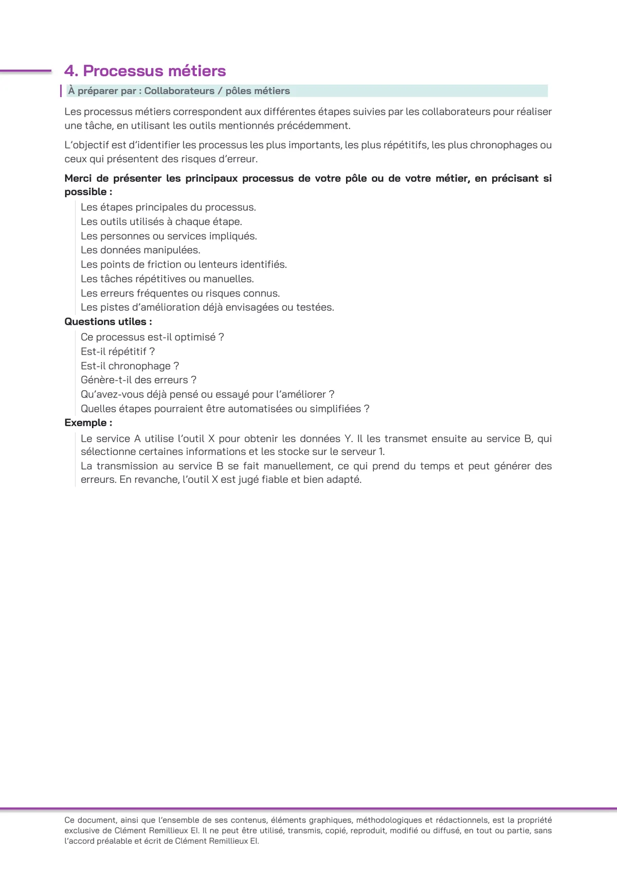 Préparation des entretiens, page 3